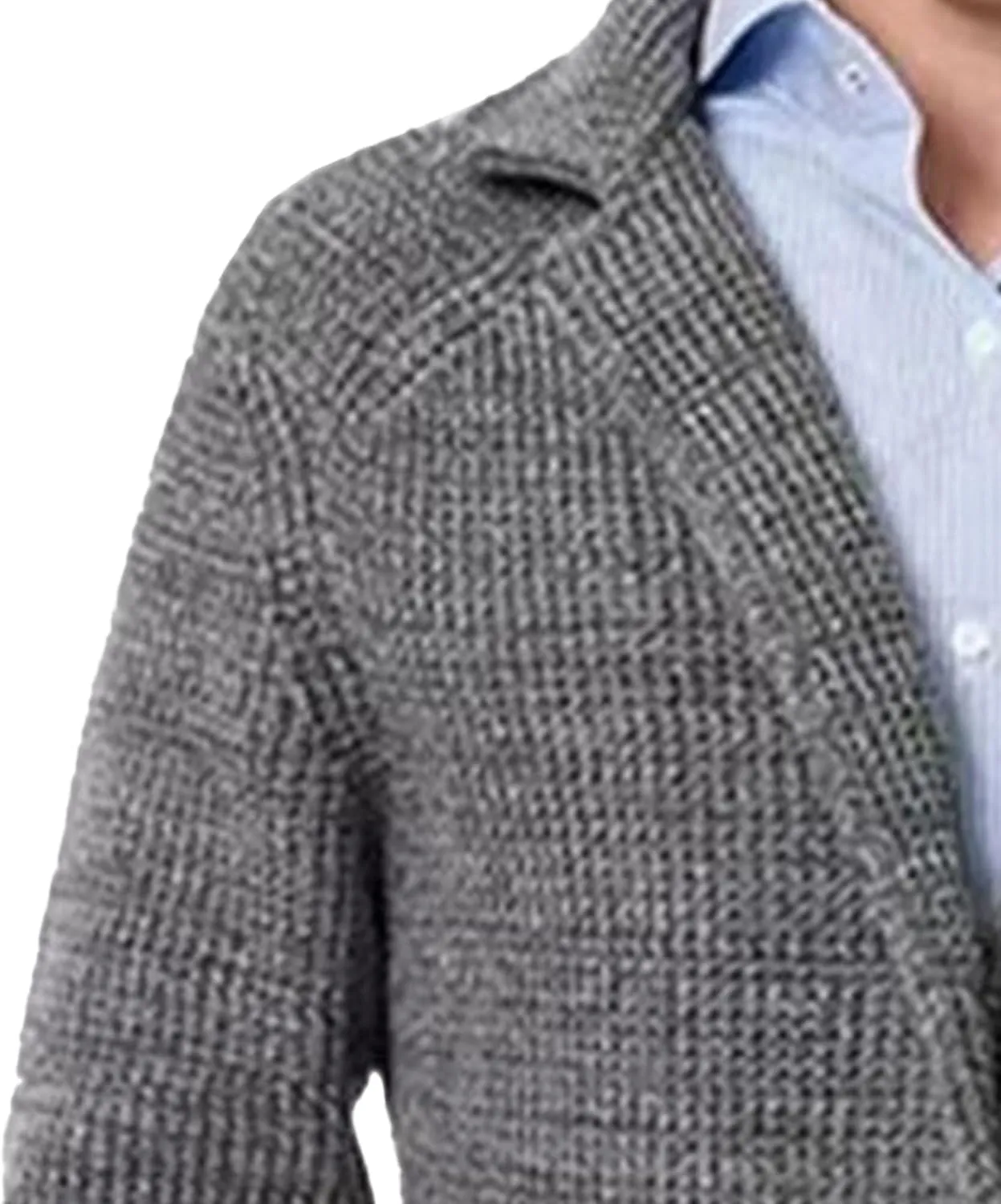 Men's Suit Casual Knitted Jacket Button Lightweight Men Knit Coat Slim Fit Knits Blazer Suit Jackets