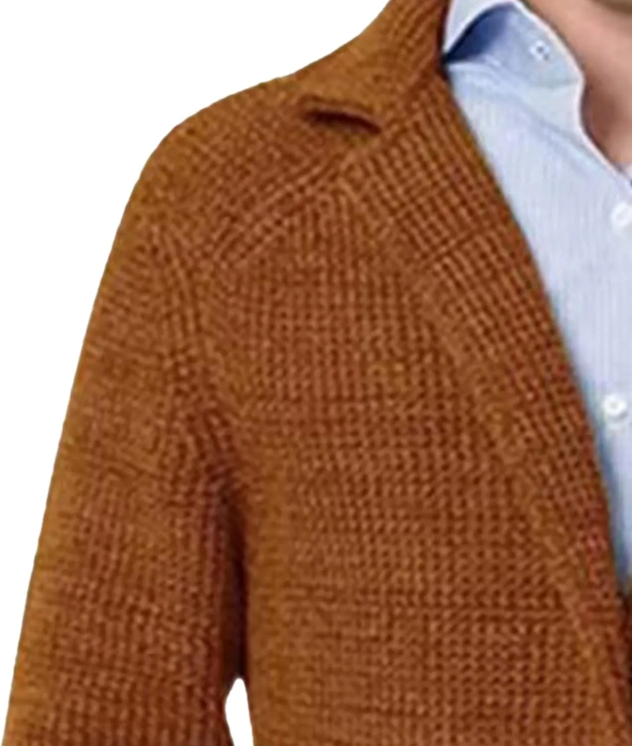Men's Suit Casual Knitted Jacket Button Lightweight Men Knit Coat Slim Fit Knits Blazer Suit Jackets