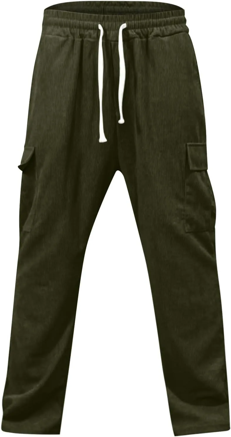 Mens Sweatpants Loose Fit Drawstring Elastic Waist Casual Baggy Pants Summer Hippie Hip Hop Trousers