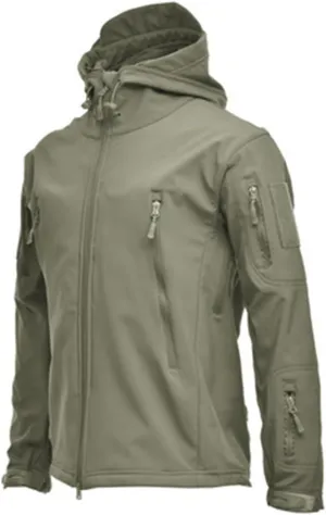 Men's Waterproof Rain Jacket 2024 Fall Winter Fleece Hooded Raincoat Outdoor Hiking Windbreake Jacket With Pockets