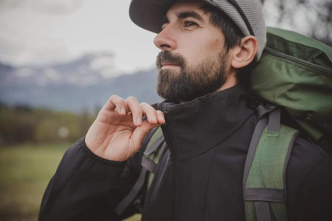 Men’s Windbreaker Jacket Softshell Warm - MT100 Windwarm