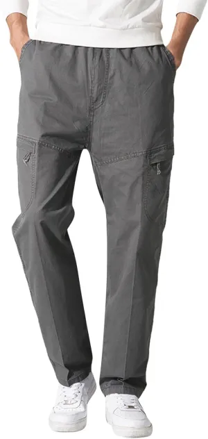 Mens Workout Cargo Sweatpants Trousers Long Cargo Pants for Men Cargo Trousers Work Wear Combat Safety Cargo 6 Pocket