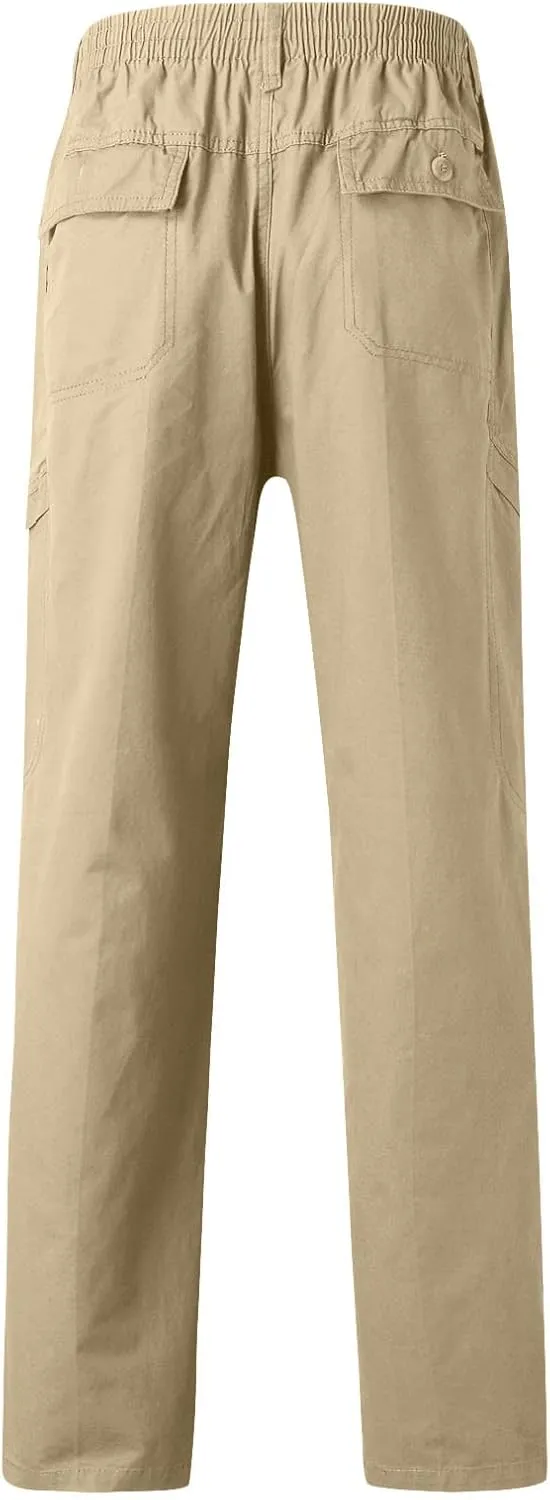 Mens Workout Cargo Sweatpants Trousers Long Cargo Pants for Men Cargo Trousers Work Wear Combat Safety Cargo 6 Pocket