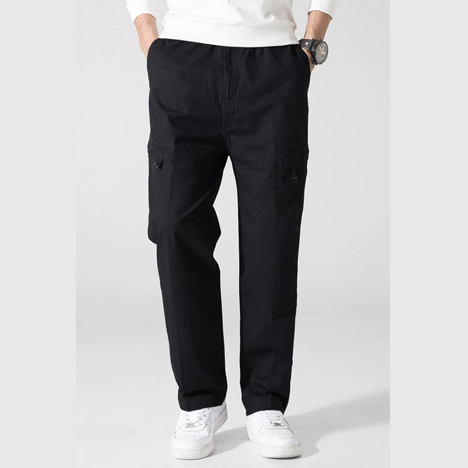 Mens Workout Cargo Sweatpants Trousers Long Cargo Pants for Men Cargo Trousers Work Wear Combat Safety Cargo 6 Pocket