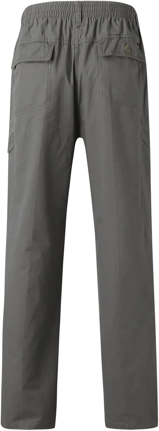 Mens Workout Cargo Sweatpants Trousers Long Cargo Pants for Men Cargo Trousers Work Wear Combat Safety Cargo 6 Pocket