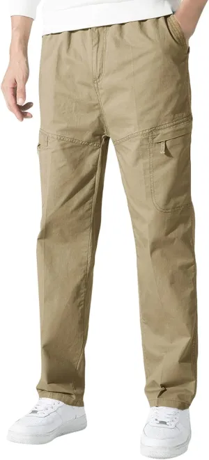 Mens Workout Cargo Sweatpants Trousers Long Cargo Pants for Men Cargo Trousers Work Wear Combat Safety Cargo 6 Pocket