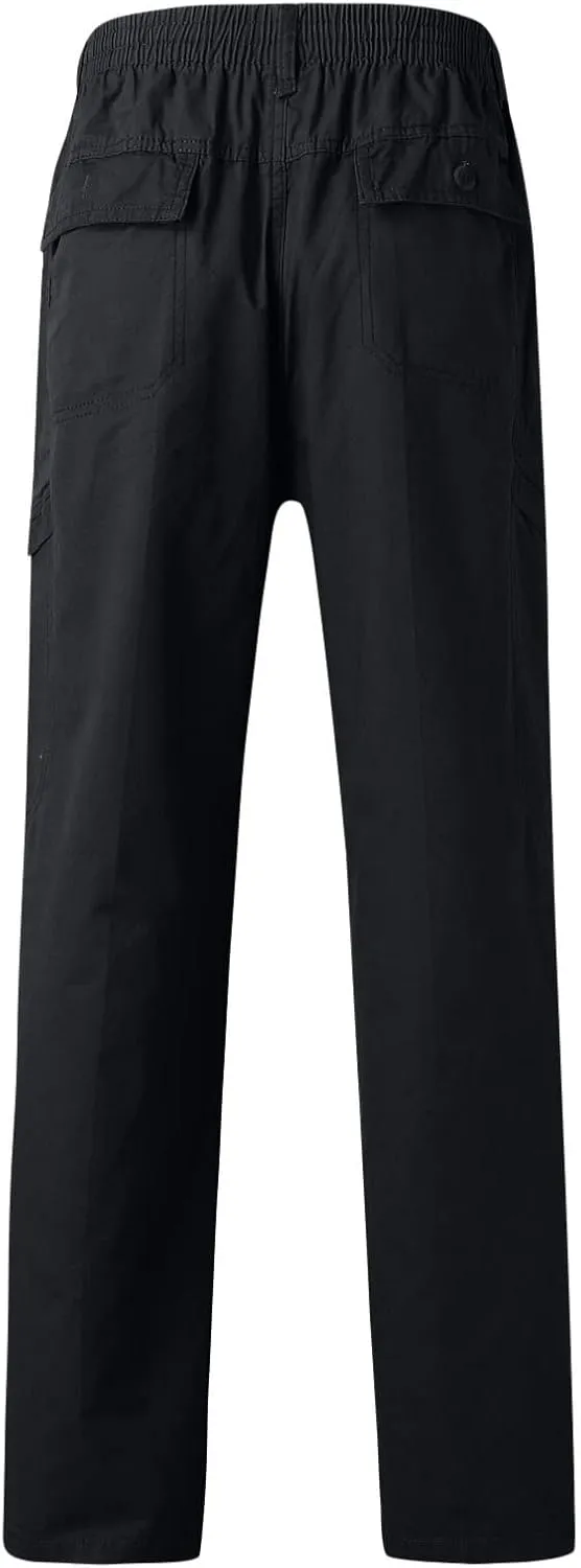 Mens Workout Cargo Sweatpants Trousers Long Cargo Pants for Men Cargo Trousers Work Wear Combat Safety Cargo 6 Pocket