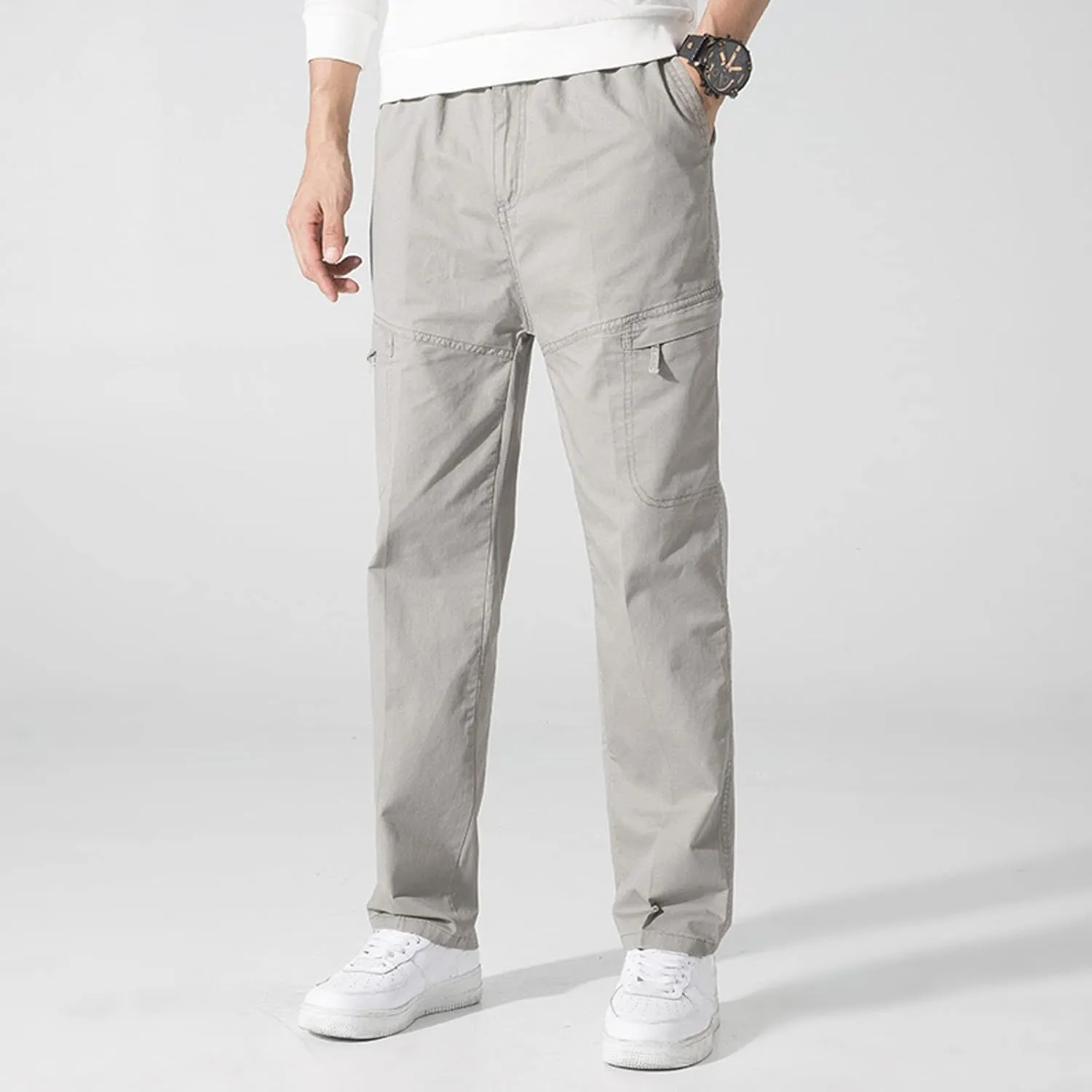 Mens Workout Cargo Sweatpants Trousers Long Cargo Pants for Men Cargo Trousers Work Wear Combat Safety Cargo 6 Pocket