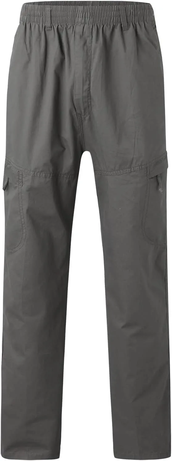 Mens Workout Cargo Sweatpants Trousers Long Cargo Pants for Men Cargo Trousers Work Wear Combat Safety Cargo 6 Pocket