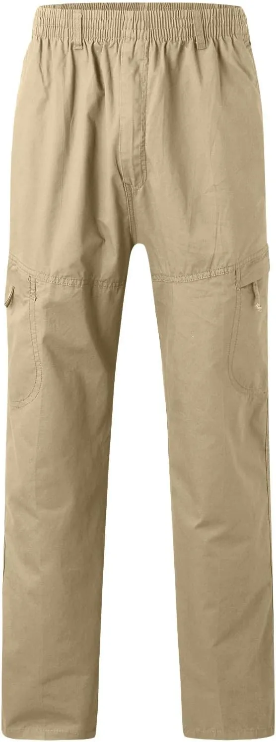 Mens Workout Cargo Sweatpants Trousers Long Cargo Pants for Men Cargo Trousers Work Wear Combat Safety Cargo 6 Pocket
