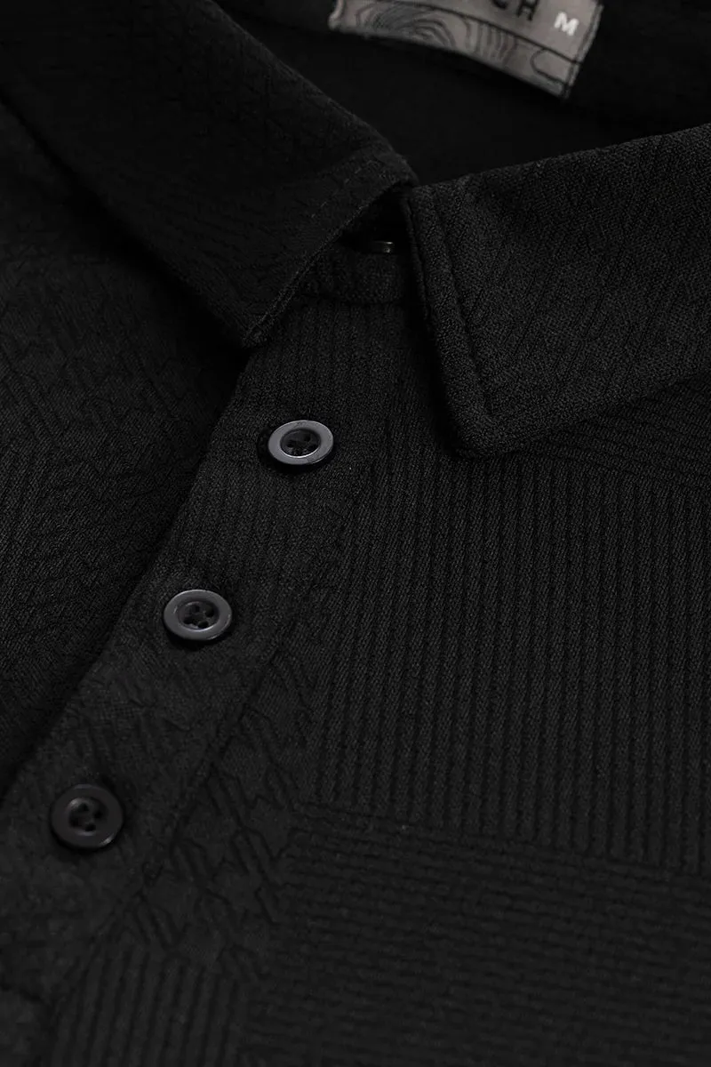 Meteor Black Polo T-Shirt