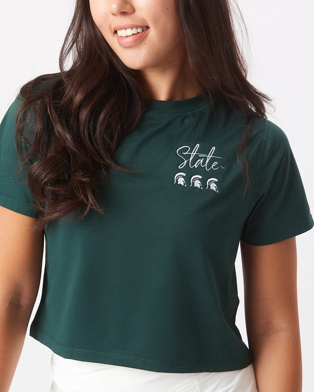 Michigan State Spartans® Milky Silk™ Crop Tee