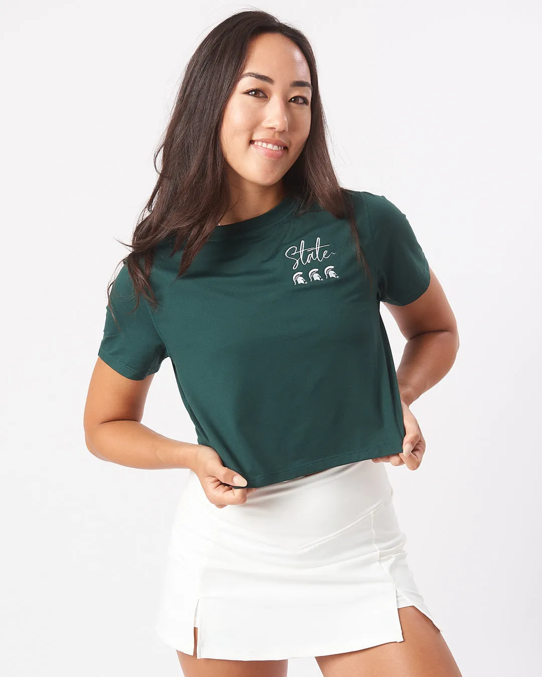 Michigan State Spartans® Milky Silk™ Crop Tee
