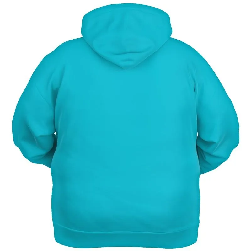 Midtone Cyan Hoodie | Unisex | with PLUS sizes | C80M0Y20K0