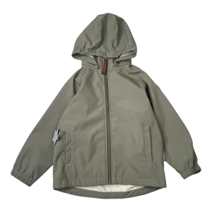 Miniature midseason softshell jacket, moss green | 116cm