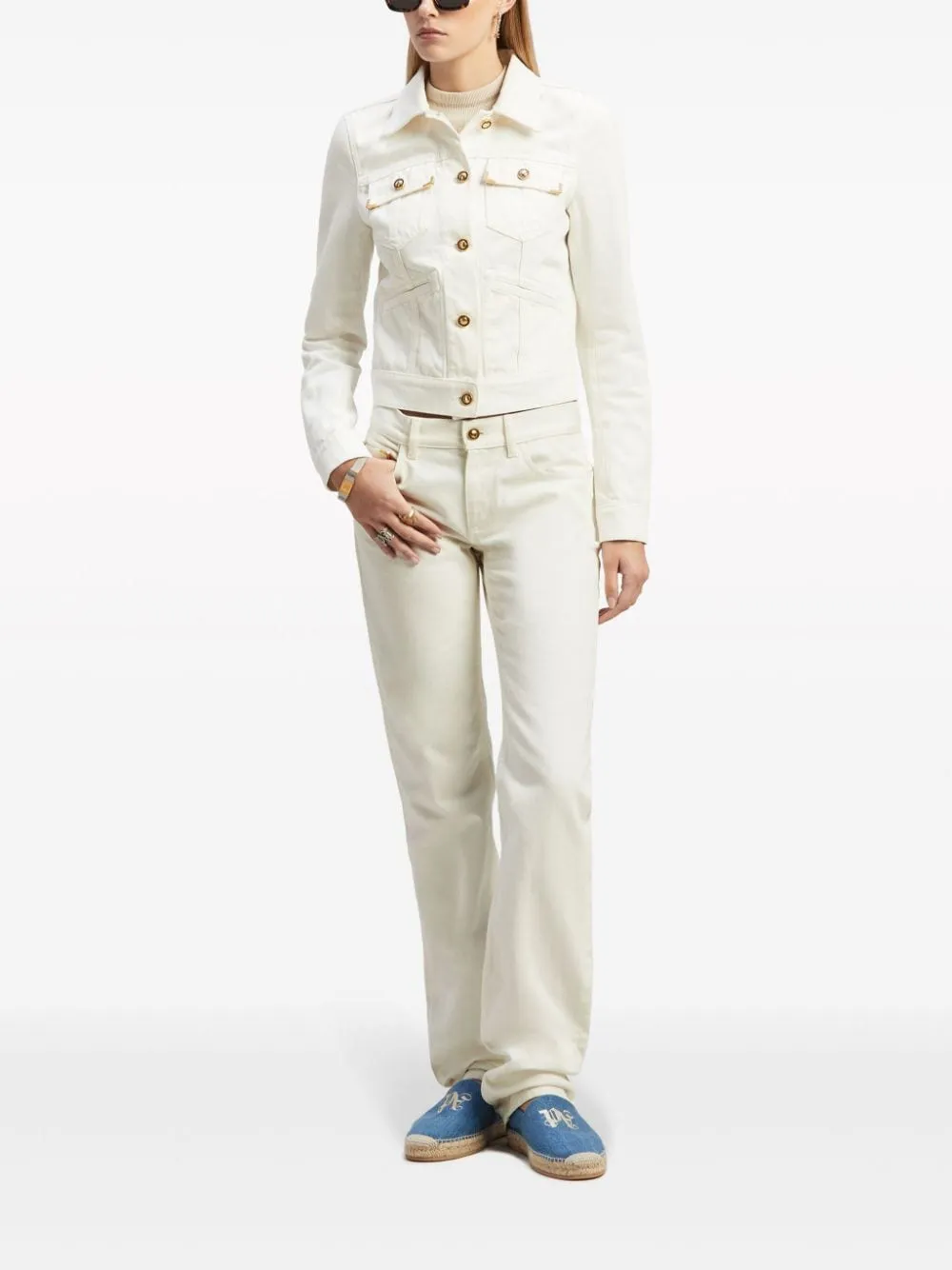 monogram straight-leg jeans