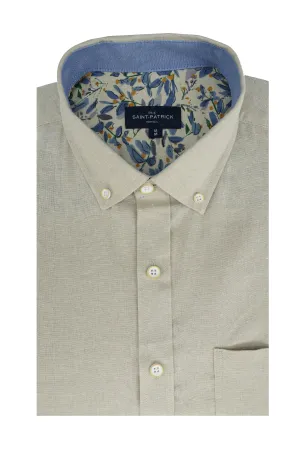 Mowbray Linen Blend Short Sleeve Shirt in Natural