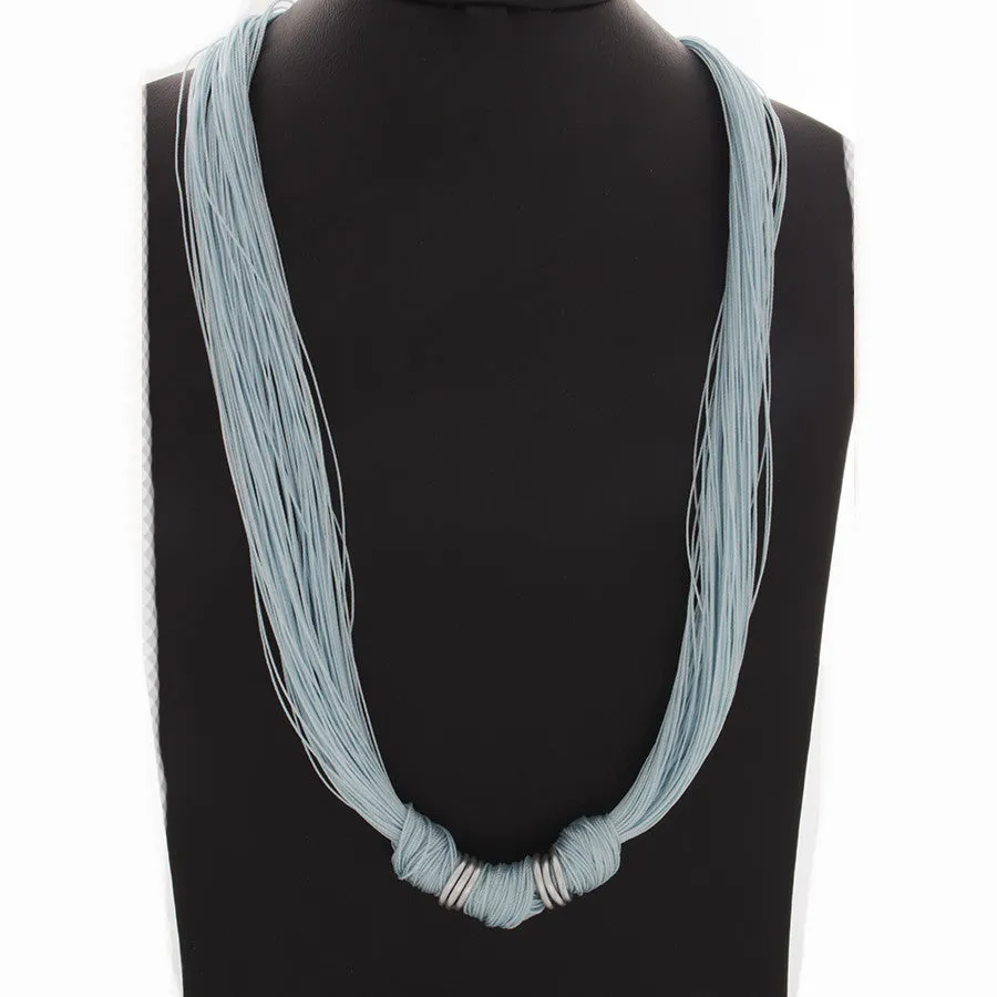 Multi-Strand knotted in center Cords "Grace Necklace"