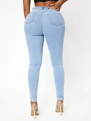 Navhao Jeans for Women Pants Jeans Curvy High Stretch Skinny Jeans Pants Jeans (Size : W28 L32)