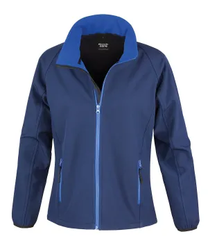 Navy/Royal - Women's Core printable softshell jacket