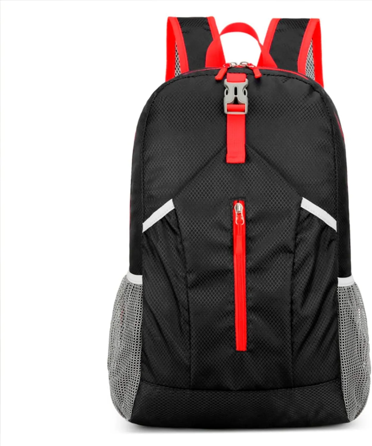 New Outdoor Sports Backpack Folding Storage Bag Lightweight Travel Bag Large Capacity Backpack (Black, One Size)