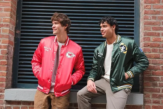 NFL Official Adults Supreme Satin Heritage Jacket|Green Bay Packers