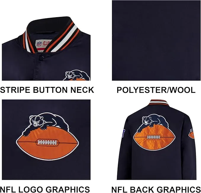 NFL Official Adults Supreme Satin Heritage Jacket|Green Bay Packers
