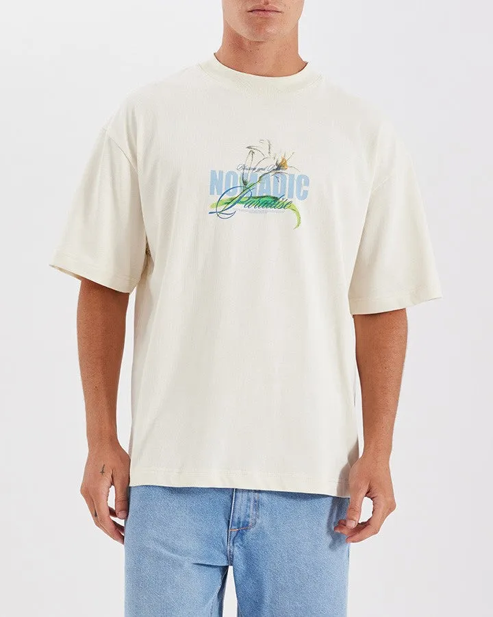 NOMADIC PARADISE Mens Lily Street Tee - Tofu
