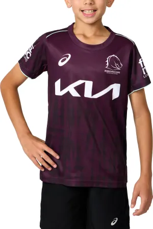 NRL 2025 Training Tee - Brisbane Broncos - Youth - Kids