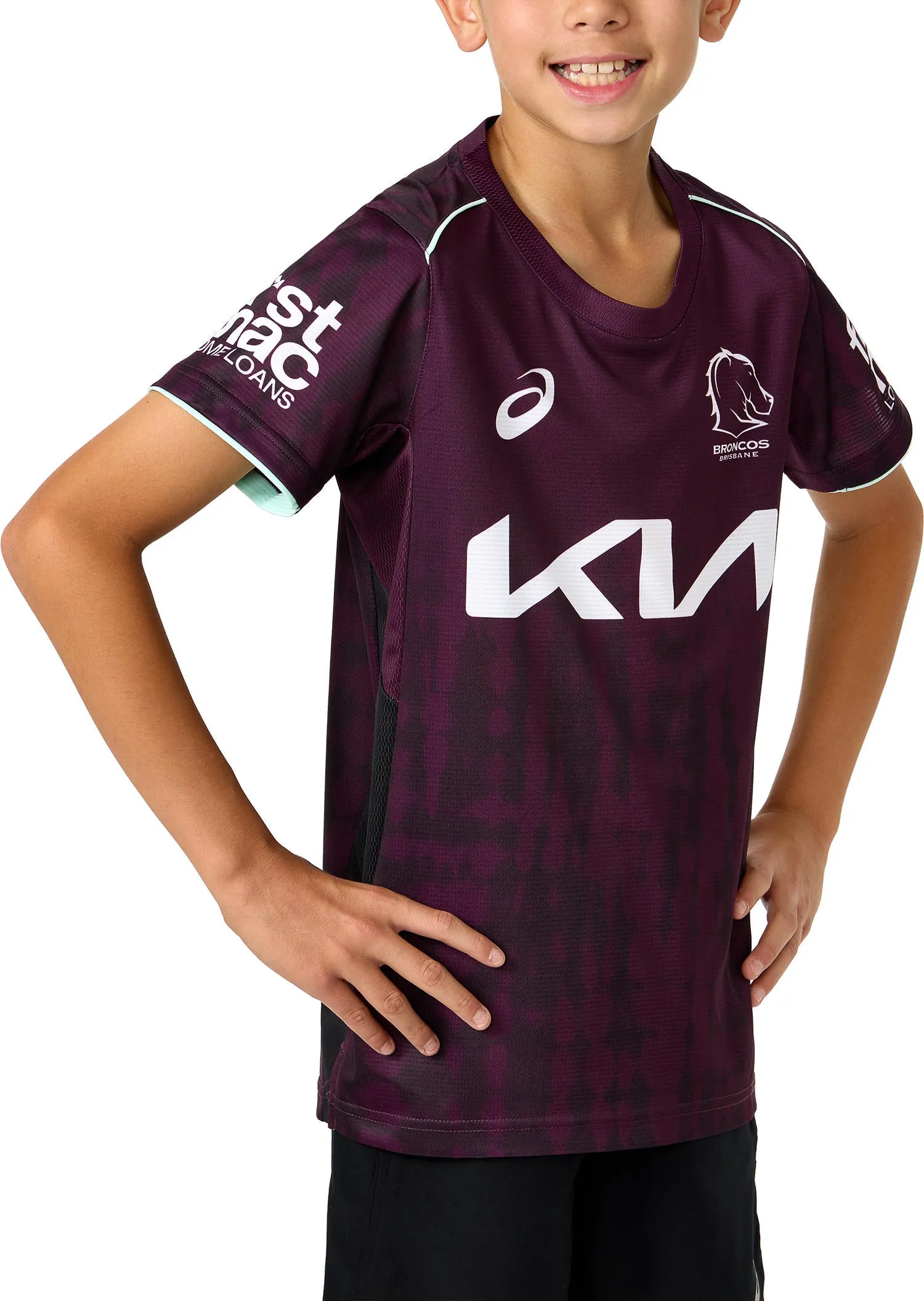 NRL 2025 Training Tee - Brisbane Broncos - Youth - Kids