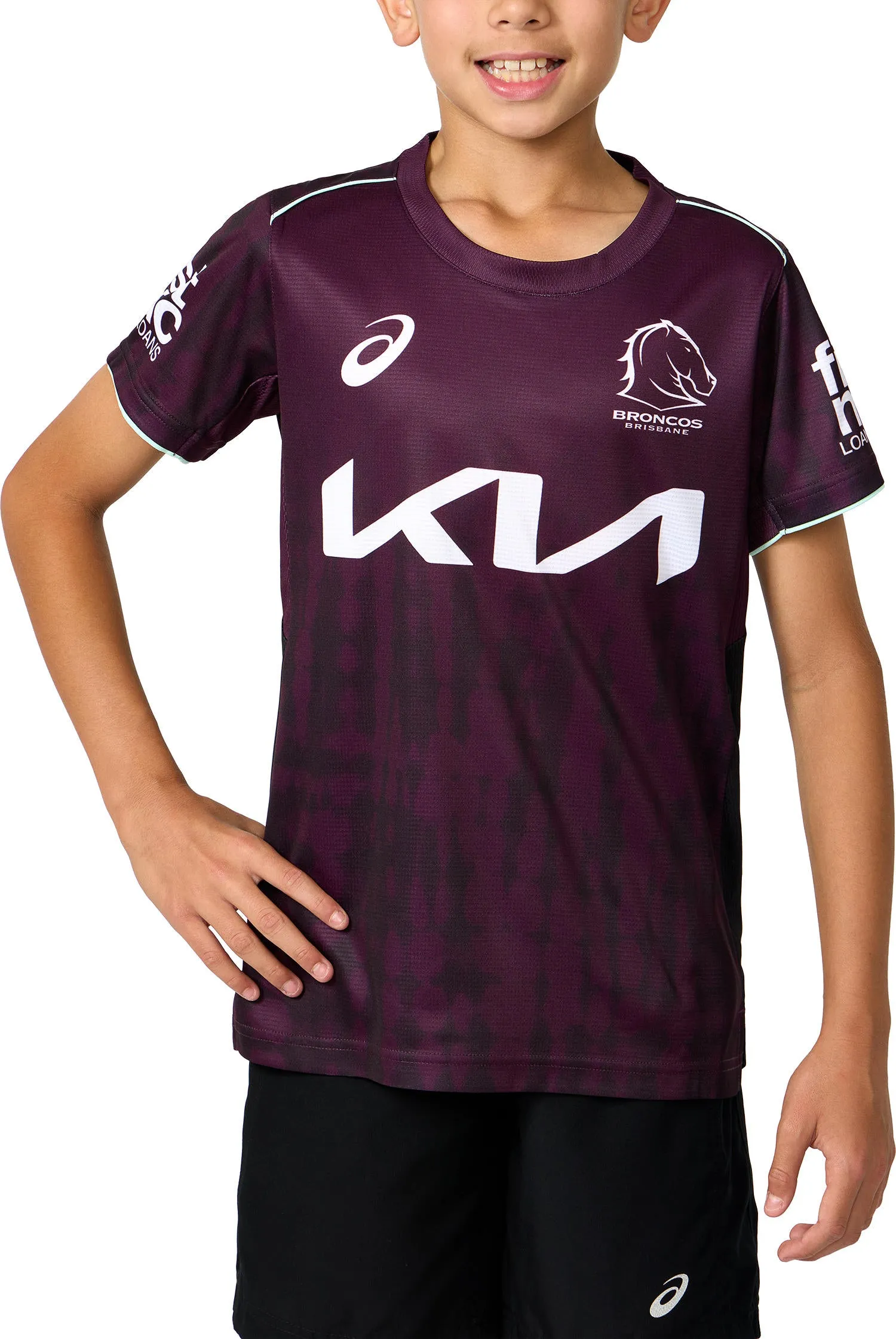 NRL 2025 Training Tee - Brisbane Broncos - Youth - Kids
