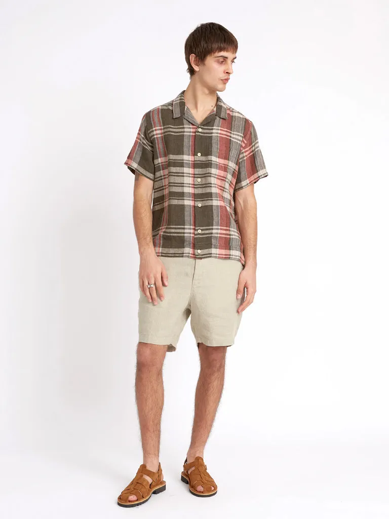 Oliver Spencer Havana Short Sleeve Shirt in Northfield Black