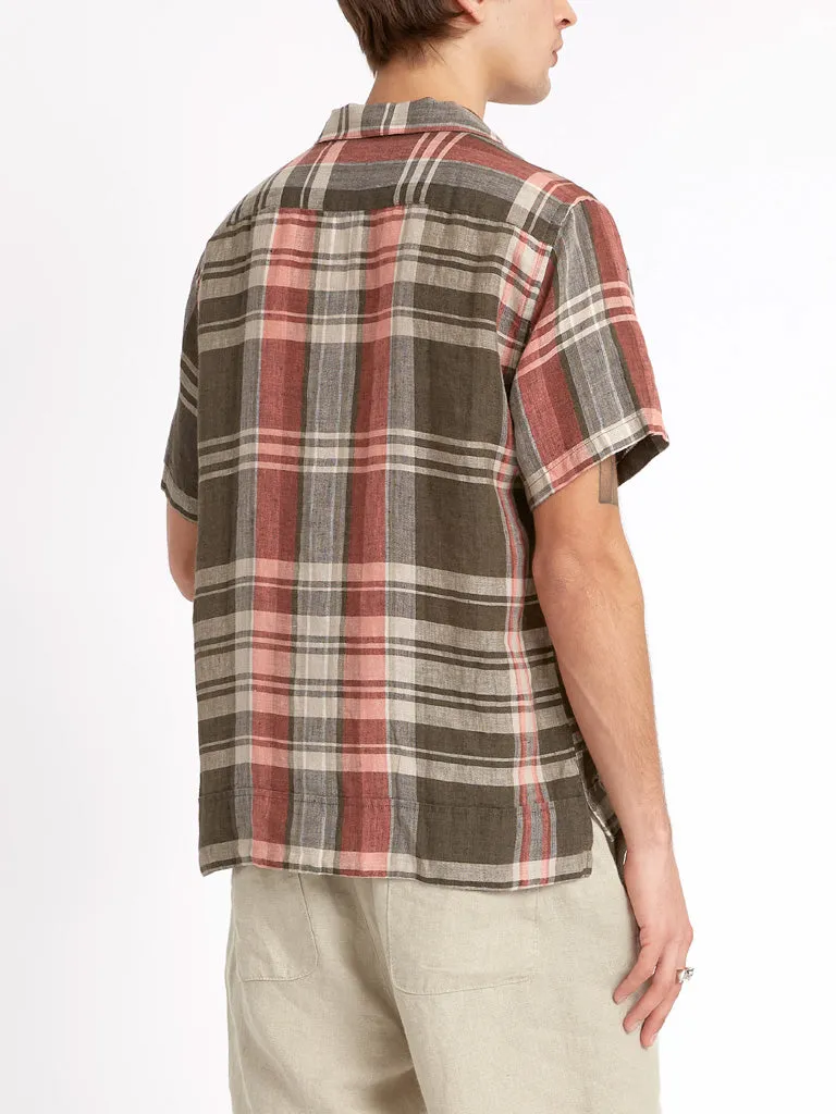 Oliver Spencer Havana Short Sleeve Shirt in Northfield Black