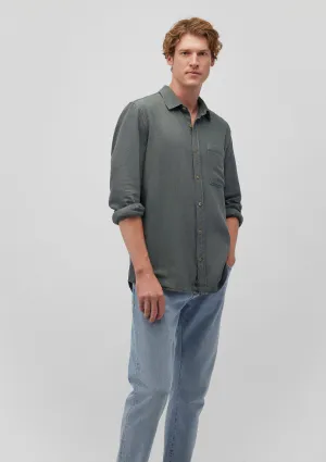 ONE POCKET BUTTON-UP SHIRT IN BALSAM GREEN
