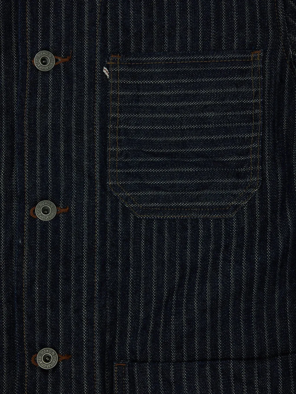ONI Denim 03501-HJS Drop-Needle Stitching Jacquard Striped Coverall