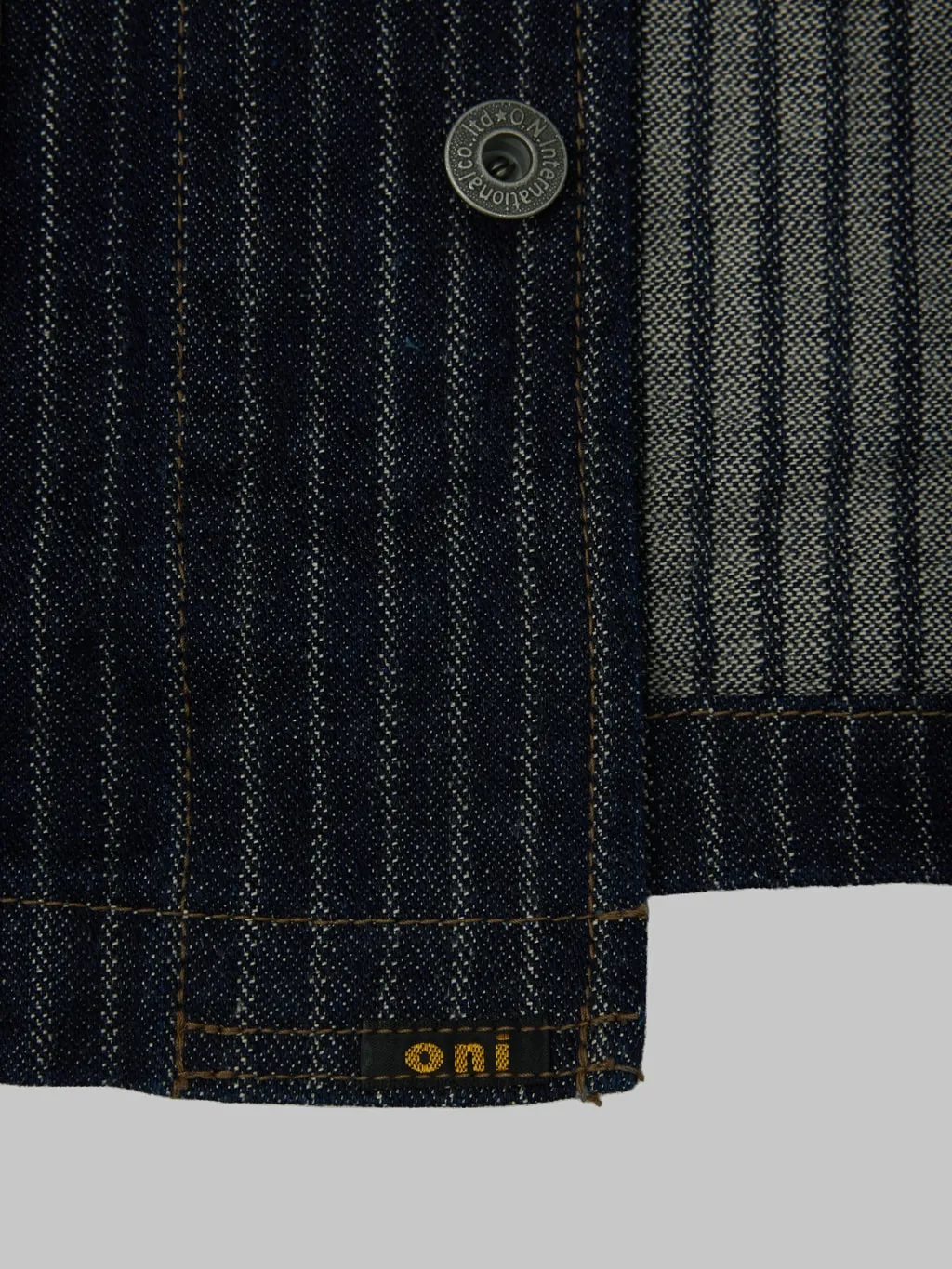 ONI Denim 03501-HJS Drop-Needle Stitching Jacquard Striped Coverall