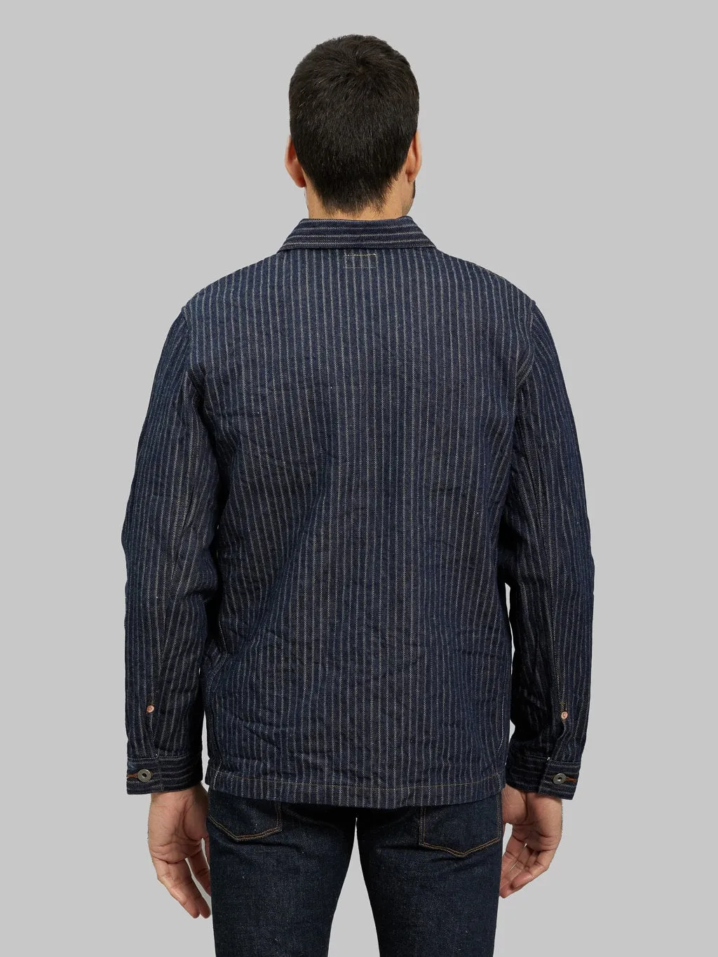ONI Denim 03501-HJS Drop-Needle Stitching Jacquard Striped Coverall