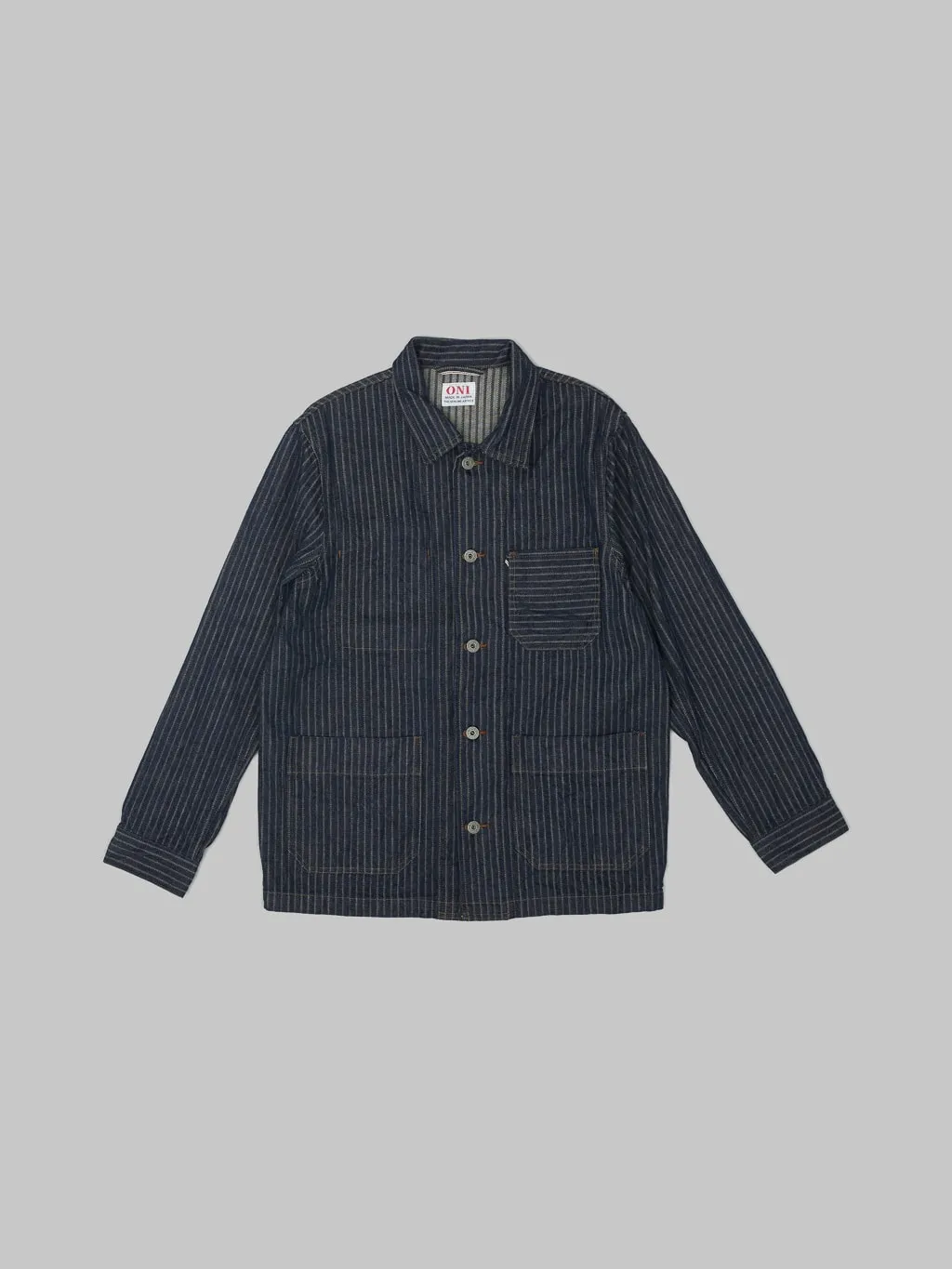 ONI Denim 03501-HJS Drop-Needle Stitching Jacquard Striped Coverall
