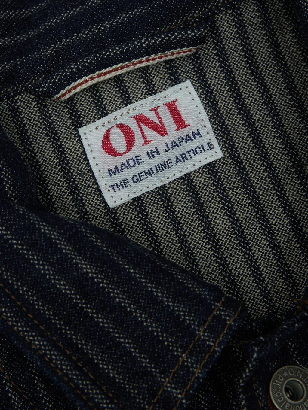 ONI Denim 03501-HJS Drop-Needle Stitching Jacquard Striped Coverall
