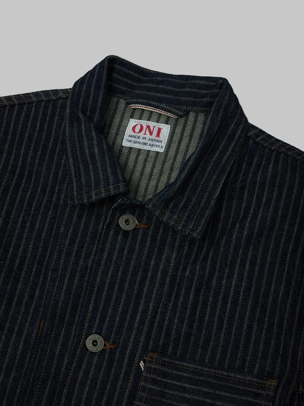 ONI Denim 03501-HJS Drop-Needle Stitching Jacquard Striped Coverall