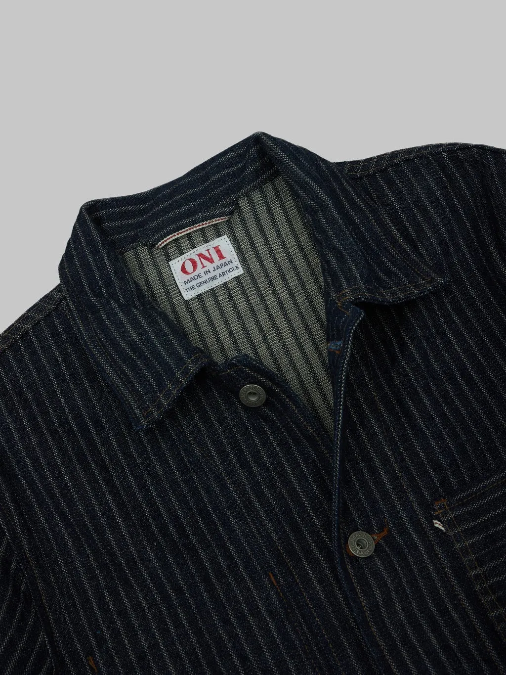 ONI Denim 03501-HJS Drop-Needle Stitching Jacquard Striped Coverall