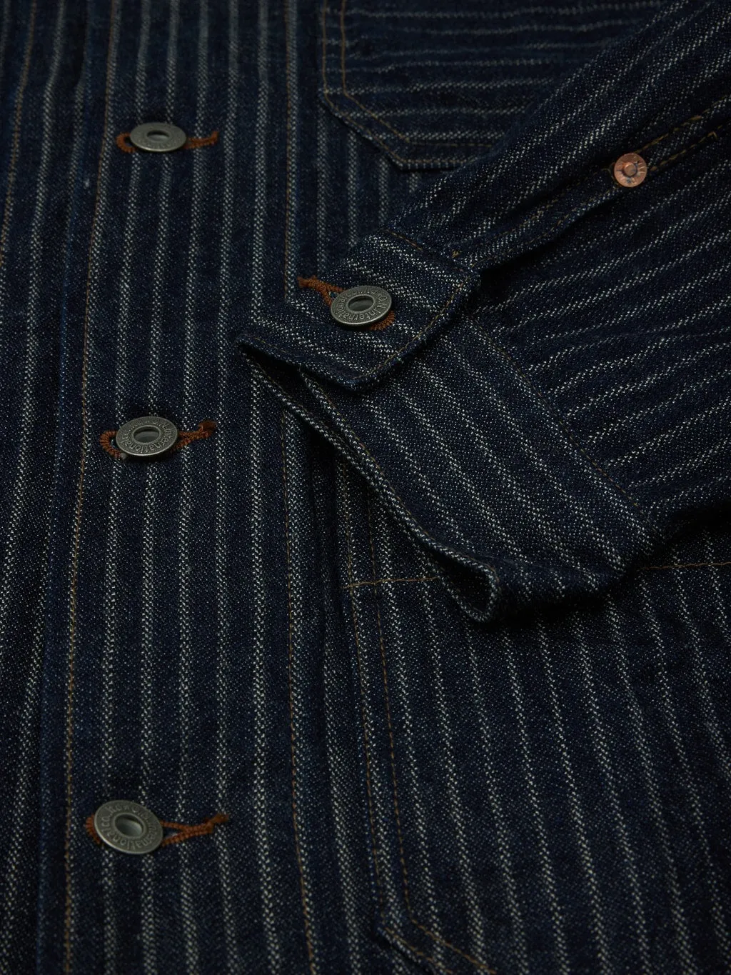 ONI Denim 03501-HJS Drop-Needle Stitching Jacquard Striped Coverall