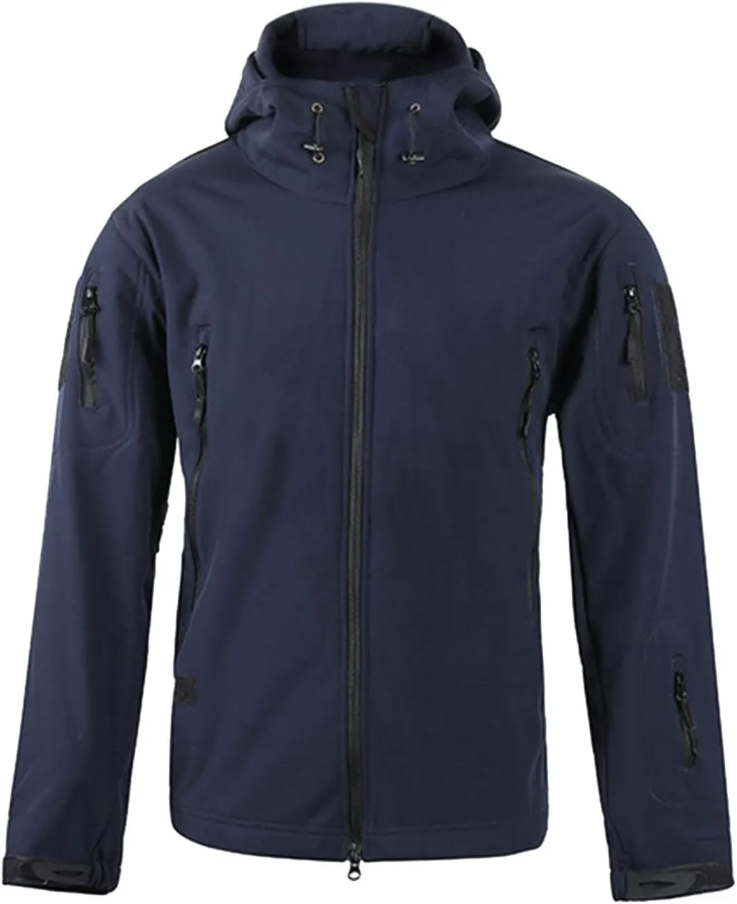 Outdoor Jacket For Men Waterproof Windresistant Fleece Lined Shark Skin Soft Shell Multi-Pocket Coat Quick-Drying Top Windbreaker Jacket Rain Jacket Mens Puffer Jacket