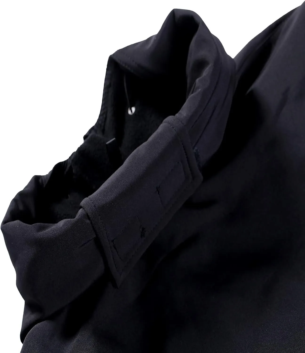 Outdoor Jacket For Men Waterproof Windresistant Fleece Lined Shark Skin Soft Shell Multi-Pocket Coat Quick-Drying Top