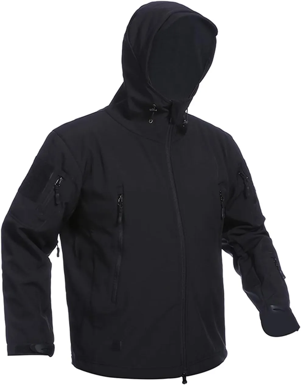 Outdoor Jacket For Men Waterproof Windresistant Fleece Lined Shark Skin Soft Shell Multi-Pocket Coat Quick-Drying Top