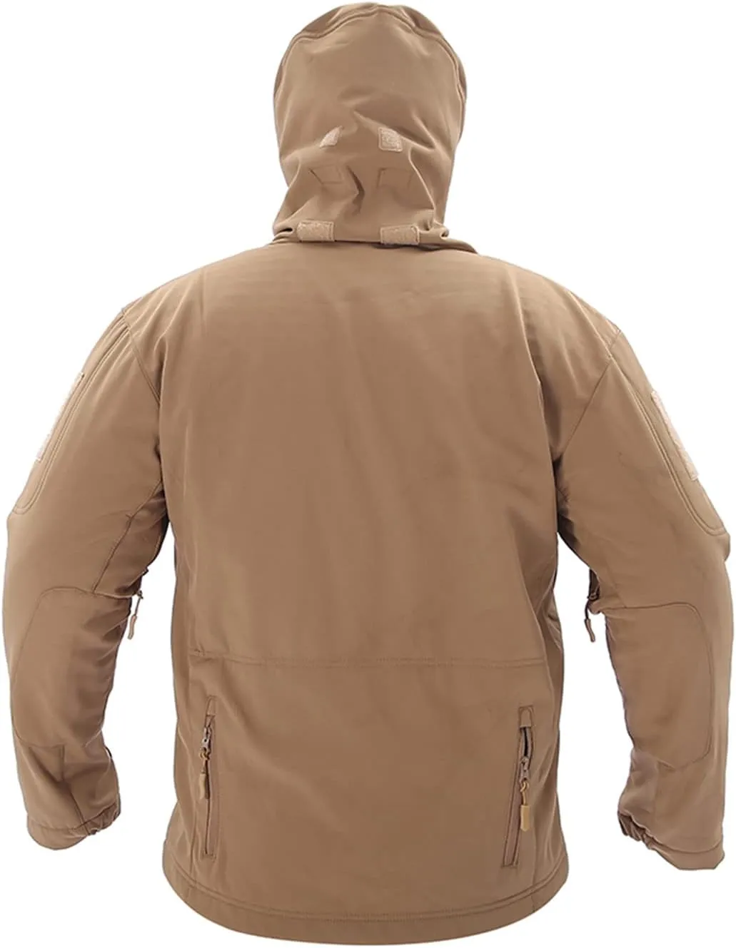 Outdoor Jacket For Men Waterproof Windresistant Fleece Lined Shark Skin Soft Shell Multi-Pocket Coat Quick-Drying Top