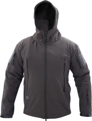 Outdoor Jacket For Men Waterproof Windresistant Fleece Lined Shark Skin Soft Shell Multi-Pocket Coat Quick-Drying Top