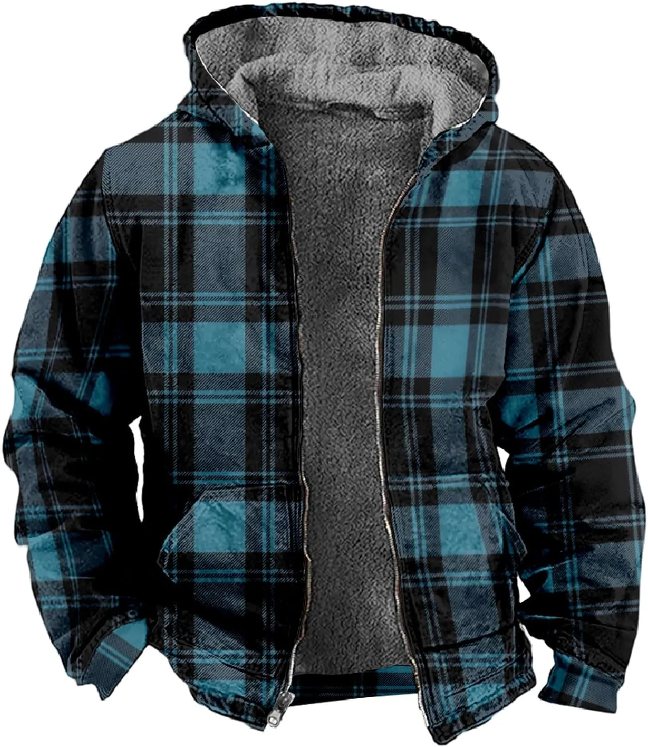 Outdoor Winter Jacket for Men Trucker Hunting Heavyweight Jackets Flannel Shirts Hiking Cycling Running Coats