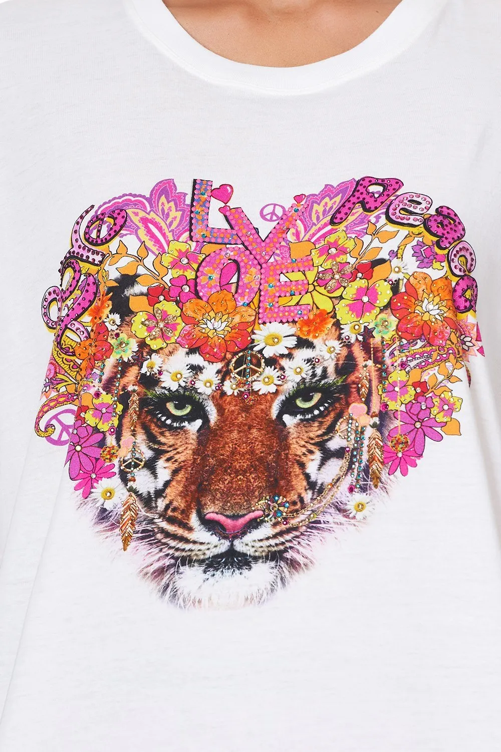 OVERSIZE BAND TEE LET THE SUN SHINE
