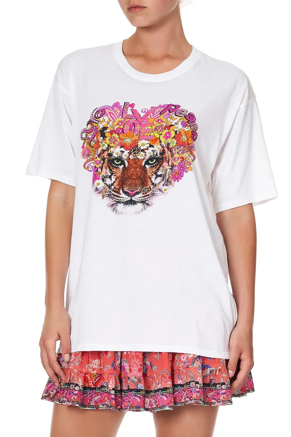 OVERSIZE BAND TEE LET THE SUN SHINE
